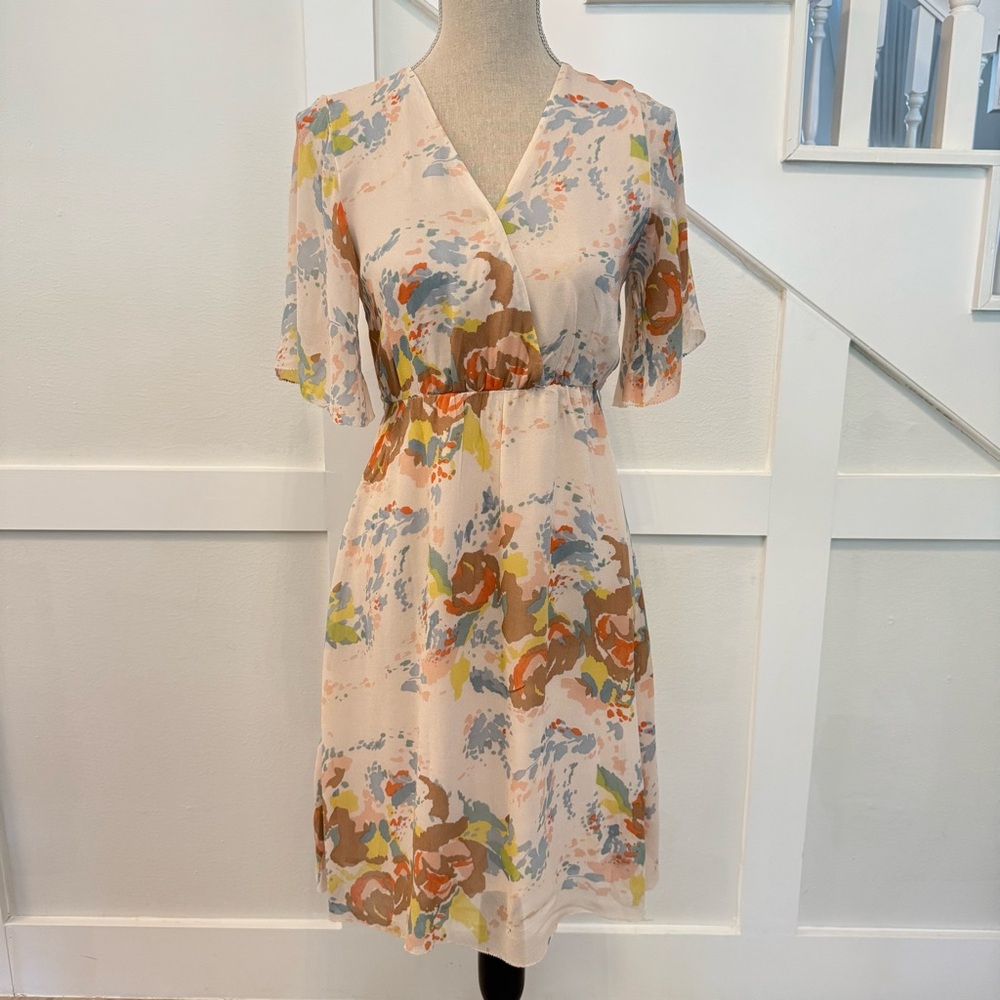 Sanctuary Flutter Sleeves V-Neck Dress size XS